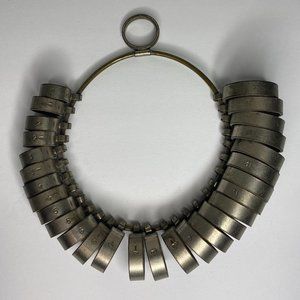 Vintage Metal Finger Gauge Set Ring Sizer Tool Made in West Germany
